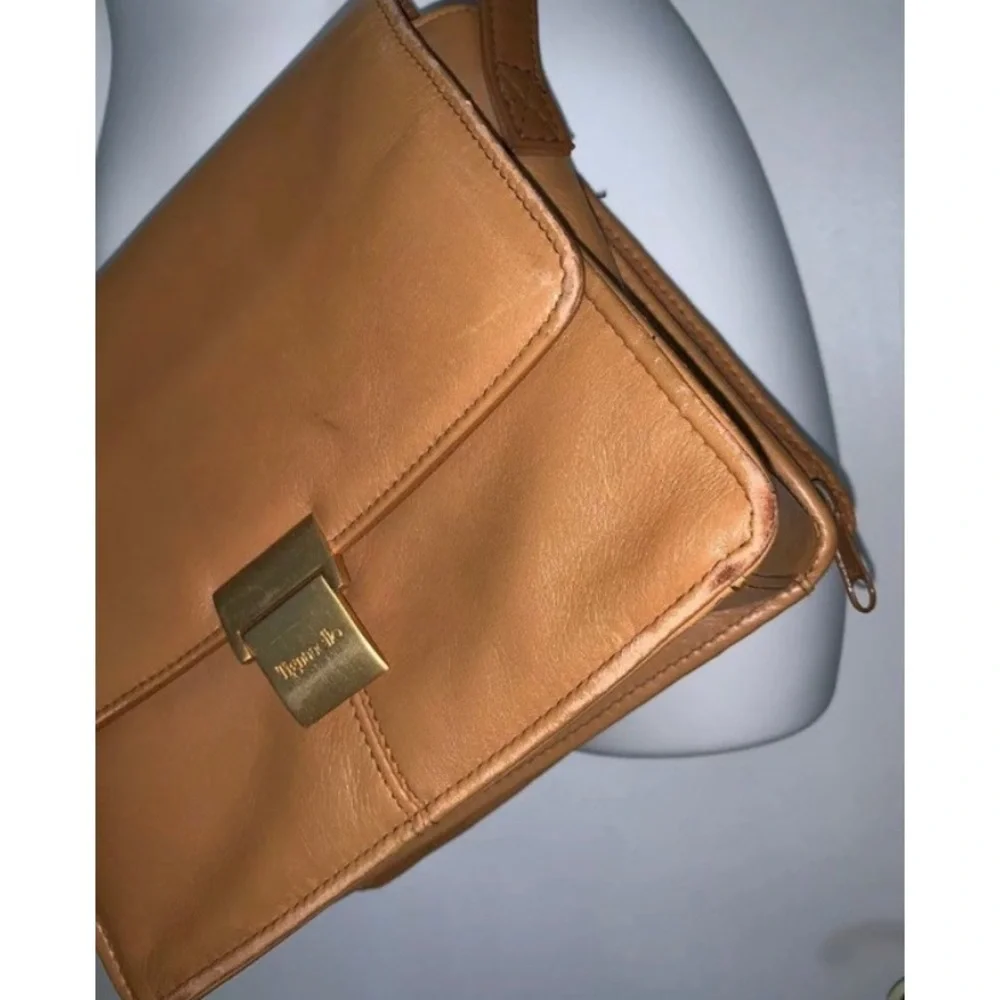 TIGNANELLO Brown Leather Crossbody Shoulder Purse - Picture 7 of 8